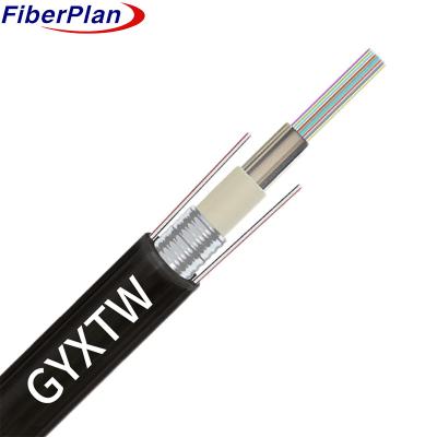 China Outdoor Armored GYXTW G652D Singlemode 6 To 24 Core Fiber Optic Cable for sale