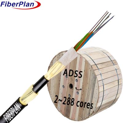 China High Strength Double Sheath ADSS Fiber Optic Cable for sale