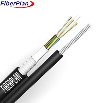 China GYFTC8A Fiber Optic Cable Features 12 Cores Reinforced With Galvanized Stranded Steel Wire for sale