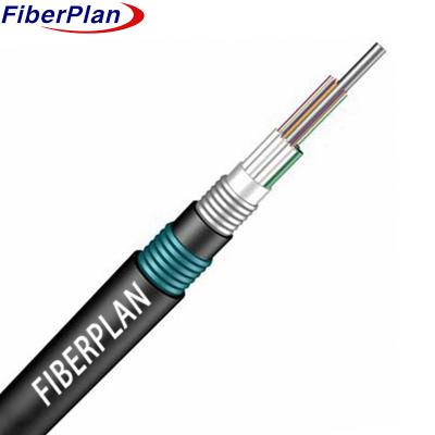 China 2-48 Fiber G652D Single Mode Multi Mode Outdoor Armored Cable GYFTA53 for sale