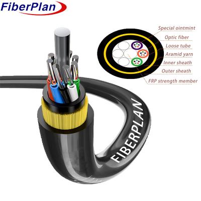 China Overhead Double Jacket Multi Cores Multimode ADSS Fibra Optic Cable for sale