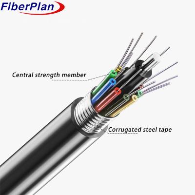 China 2-144 Core Aluminum Tape Layer Stranded Loose Tube Outdoor Cable GYTA for sale