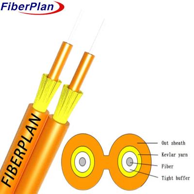 China 2.0mm 3.0mm Double Sheath G652D Duplex Indoor Fiber Optic Cable for sale