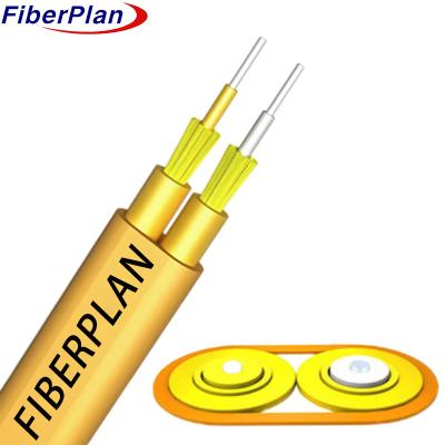 China GJFJBV Flat Twin Duplex 2 Core Indoor Optical Cable for sale