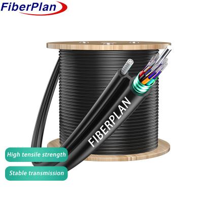 China 6 Core Armored Figure 8 Aerial Stranded Steel Wire Fiber Optic Cable for sale