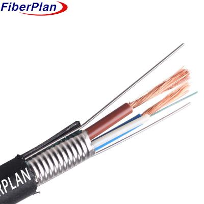 China 4 6 8 12 Core Armored Parallel Hybrid Fiber Optic Cable for sale