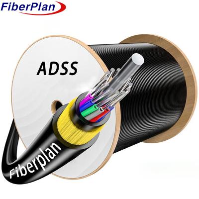China High Strength Single Jacket 4 To 96 Cores ADSS Fiber Optic Cable for sale