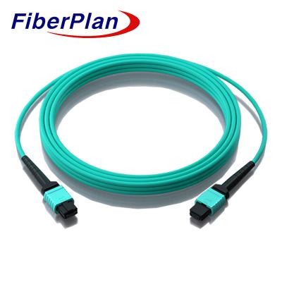 China High Performance MTP MPO Fiber PVC LSZH OM3 Optic Patch Cord With Low Insertion Loss for sale