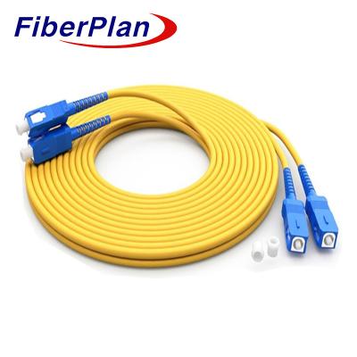 China 2.0mm 3.0mm Single Mode Patch Cord Multimode Fiber Patch Cable LC/UPC-LC/UPC Duplex Cable for sale