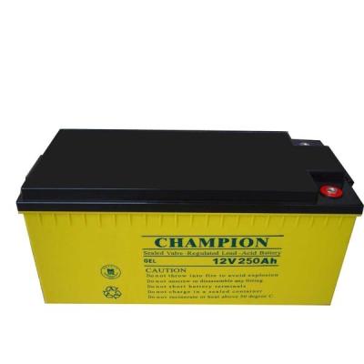 China Champion 12V250AH GEL battery 12V250AH Solar battery Lead Acid battery manufacture for sale