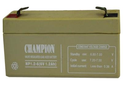 China China Champion Battery  6V1.3Ah NP1.3-6 Lead Acid AGM Battery, VRLA Battery, SLA Battery for sale