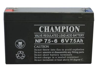 China China Champion Battery  6V7.5Ah NP7.5-6 Lead Acid AGM Battery, VRLA Battery, SLA Battery for sale