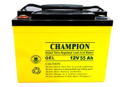 China China Champion Battery  12V55AH NP55-12-G Sealed Lead Acid GEL Battery, Solar Battery, Deep Cycle Battery for sale