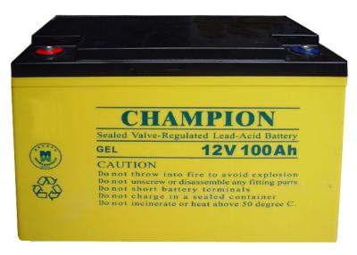 China China Champion Battery  12V100AH NP100-12-G Sealed Lead Acid GEL Battery, Solar Battery, Deep Cycle Battery for sale