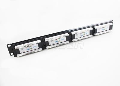 China Black Network Cable Assembly FTP Keystone Jack Cat6 Patch Panel 24 Port for sale