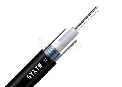 China PE Jacket Outdoor Single Mode Optical Fiber Cable GYTXW Loose Tube OS2 2 ~ 24 Cores for sale