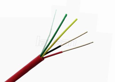 China 4 Cords Bare Copper Security Fire Alarm Cable PVC Flame Proof Length Customized for sale