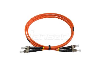 China ST / UPC Fiber Optic Patch Cord 8 Degree OM3 Multimode Fiber Patch Cable for sale