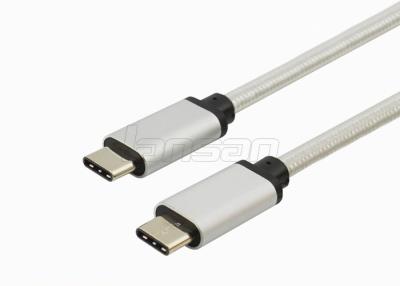 China Tipo trançado de nylon de alumínio cabo da folha 2A de C USB para o certificado do FCC do telefone celular à venda