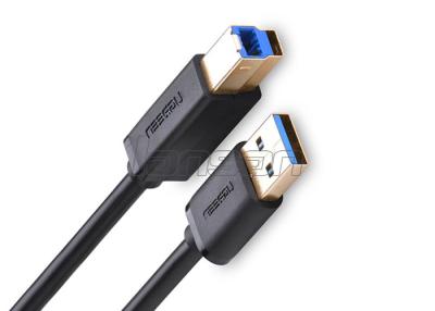 China Black Round Micro USB Data Cable USB 3.0 A To B M / M For Printer Customized Length for sale