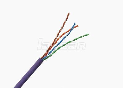 China CCA Indoor Unshielded Cat5e Lan Cable 4 Pairs 24AWG 0.5mm CCA For Multi Media for sale