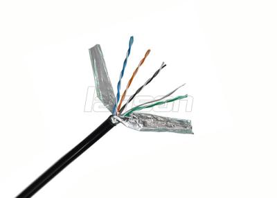 China 4 pares trenzaron el cable al aire libre de los datos FTP Cat6, cable de Ethernet del cobre del sólido de 0.57m m en venta
