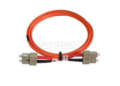 China SC LC Fiber Optic Patch Cord 8 Degree OM3 Multimode Fiber Patch Cable for sale