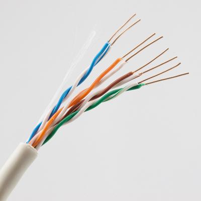 Cina Il rame nudo solido Cat5e Lan Cable 4 di UTP accoppia il rivestimento di PVC del conduttore del CCA in vendita