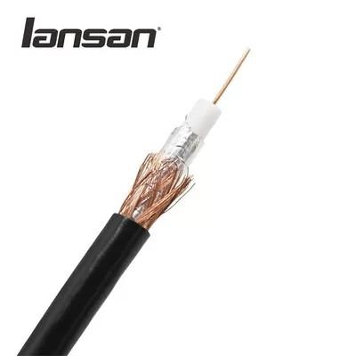 China PVC PE Coaxial TV Cable 96 Braiding 0.81mm Conductor 75OHM RG59 for sale