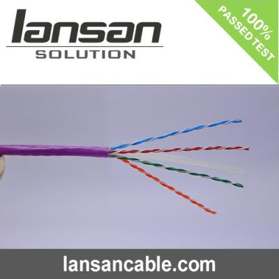 China Unshield Solution Cat5e Lan Cable CMP HDPE 0.48mm Cat5e Cable Roll for sale