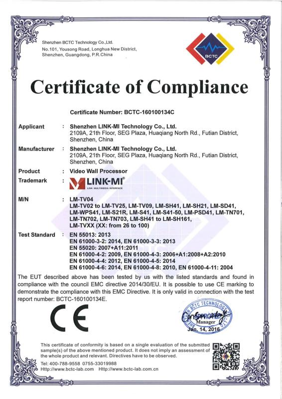CE-EMC - Shenzhen LINK-MI Technology Co., Ltd.
