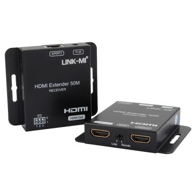 China 50m HDMI Extender Over Cat6 Cat5e Cable With Loop Out 1080P POC EDID for sale