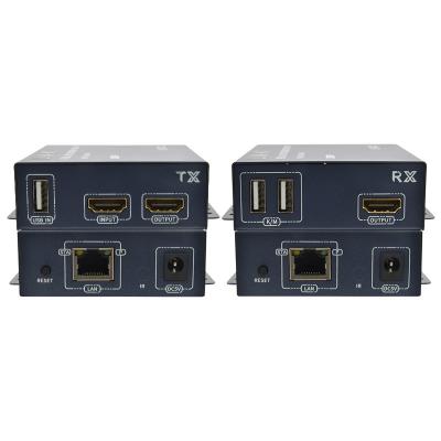 China 200M 1080p HDMI KVM Extenderhdmi Hdmi  Over TCP/IP With Loop Out Point To Multi Point for sale