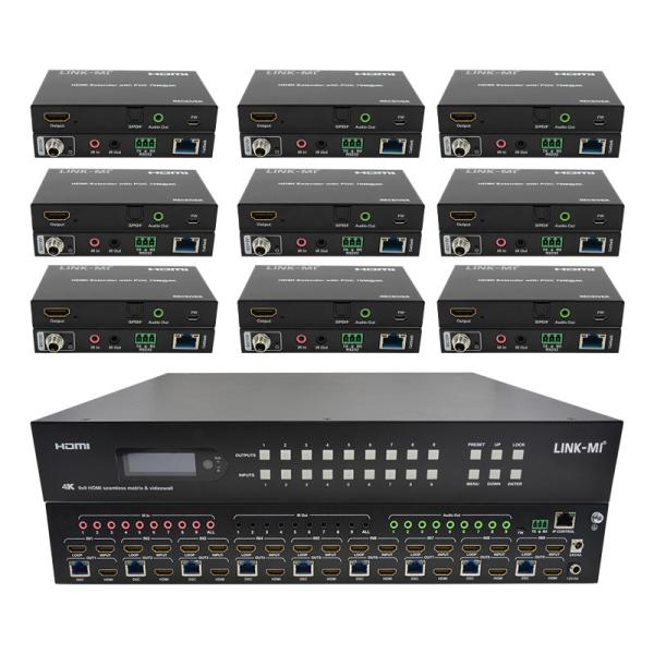 Quality 9x9 70M HDMI Video Wall Processor Hdmi Splitter 3x3 4K HDMI Matrix Extender for sale