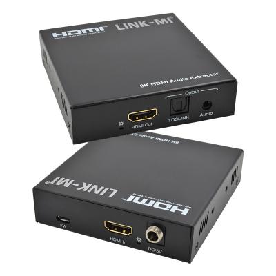 China Audio Extractor HDMI 2.1 Audio Splitter 4k Support 8K 60Hz YUV4:2:0 CEC for sale