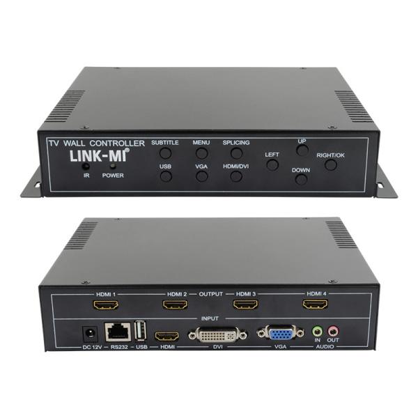 Quality 2X2 HDMI Video Wall Controller Support 1X4 1X3 1X2 TV Splicing Box for 4 Screens for sale