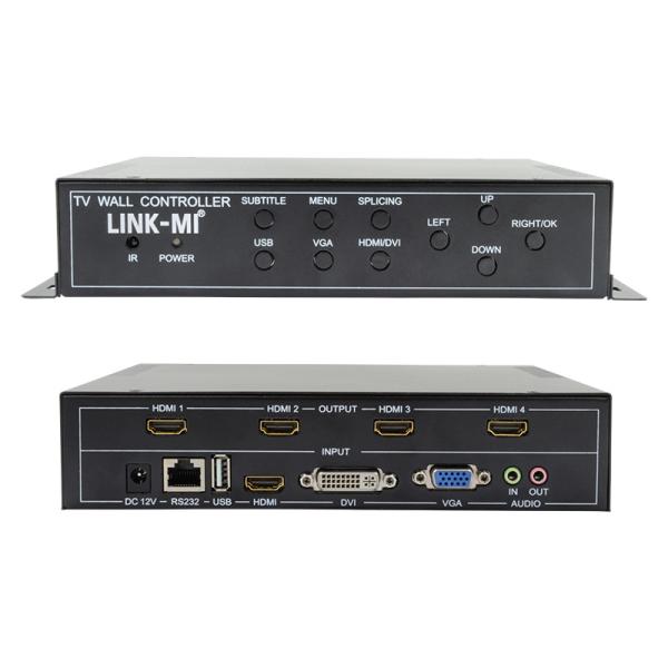 Quality 2X2 HDMI Video Wall Controller Support 1X4 1X3 1X2 TV Splicing Box for 4 Screens for sale