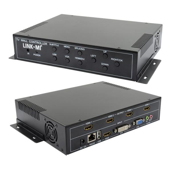 Quality 2X2 HDMI Video Wall Controller Support 1X4 1X3 1X2 TV Splicing Box for 4 Screens for sale