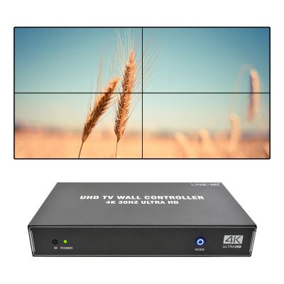 China 1X4 1X3 1X2 4K Video Wall Controller 30Hz 4 kanalen HDMI TV Video Wall Processor 2x2 Te koop