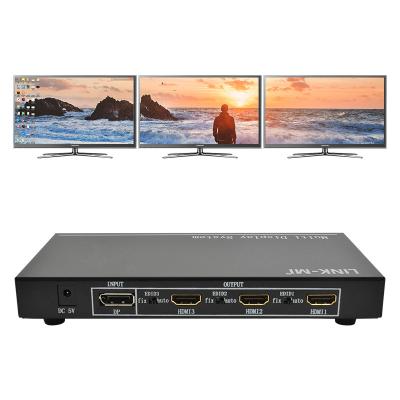 China 5760x1080 UHD 1X3 controlador de pared de video procesador de pantalla múltiple 1 DP en 3 salida HDMI en venta