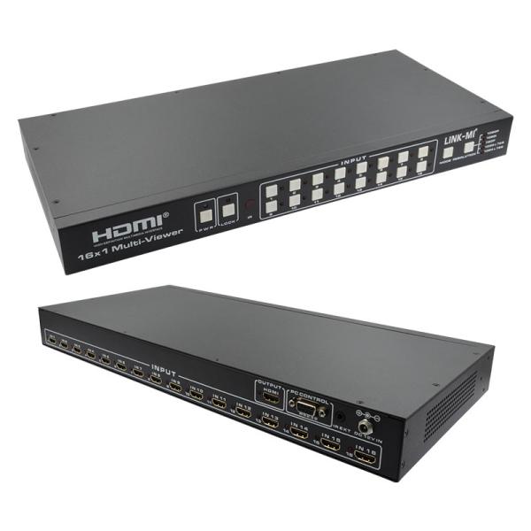 Quality 16X1 AV 4K Quad Multiviewer 16 In 1 Out Seamless Video Switcher Processor for sale