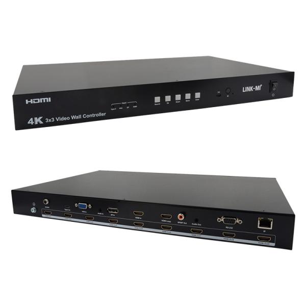 Quality Ultra HD 4K Video Wall Controller HDMI DP 3x3 Video Wall Processor VGA USB Type for sale