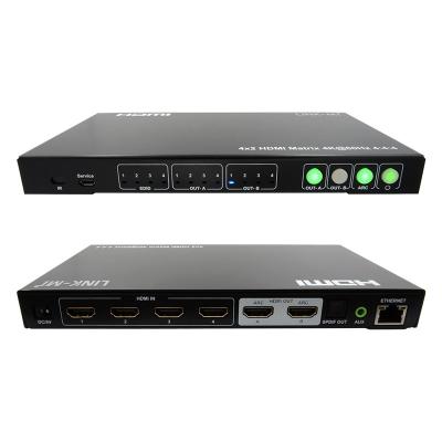 China 4x2 Matrix Video Switcher HDMI With Audio Extraction Support 4K60Hz 18Gbps ARC for sale