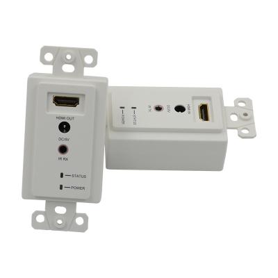 China 60m HDMI Wall Plate Extender Over Single Cat5e Cat 6 To Hdmi Extender Support 3D IR for sale