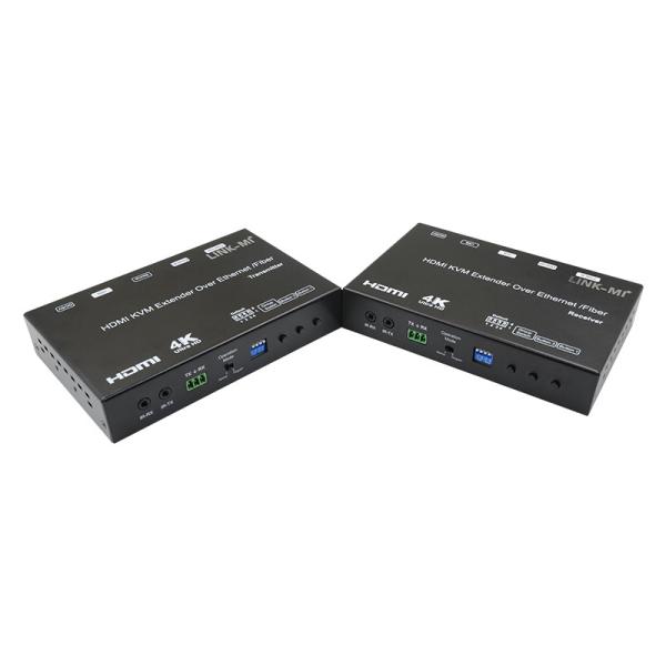 Quality 4K AV Over IP Fiber HDMI KVM Extender Support Unicast Multicast With USB RS232 for sale