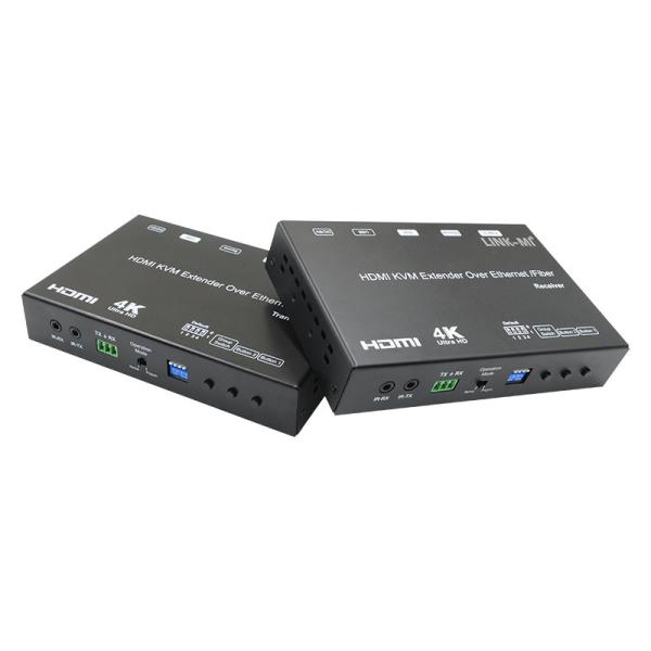Quality 4K AV Over IP Fiber HDMI KVM Extender Support Unicast Multicast With USB RS232 for sale