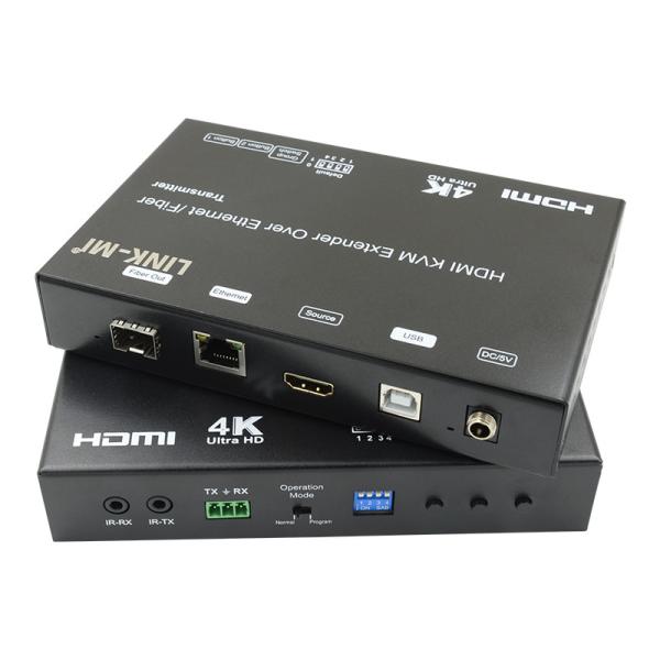 Quality 4K AV Over IP Fiber HDMI KVM Extender Support Unicast Multicast With USB RS232 for sale