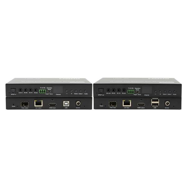 Quality 120m AV 4K HDMI Extender Over IP 60M USB KVM Extender Over Fiber for sale