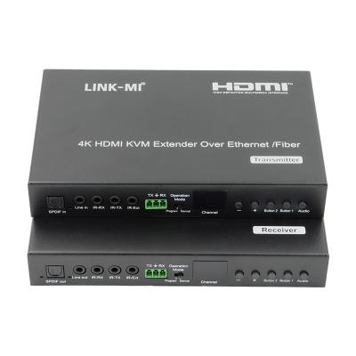 Китай 120 м AV 4K HDMI расширитель через IP 60 М USB KVM расширитель через волокно продается