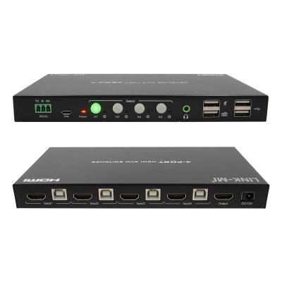 China HDCP2.2 1.4 4K KVM Switch HDMI  YUV4:4:4 8Bit With Analog Audio Extraction for sale